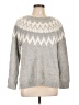 Chico's Chevron-herringbone Gray Pullover Sweater Size Lg (2) - photo 1
