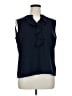 Nine West 100% Polyester Blue Sleeveless Blouse Size XL - photo 1