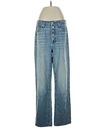 Madewell The Perfect Vintage Straight Jean in Becker Wash: Button-Front Edition (view 1)