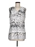 Dana Buchman Animal Print Silver Sleeveless T-Shirt Size M - photo 1