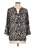 41Hawthorn Animal Print Teal 3/4 Sleeve Blouse Size L - photo 1