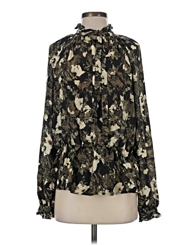 Elizabeth and James Long Sleeve Silk Top (view 1)
