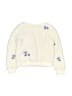 Splendid 100% Polyester Floral Ivory Pullover Sweater Size 3 - photo 2