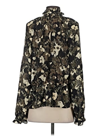 Elizabeth and James Long Sleeve Silk Top (view 2)