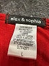 Alex & Sophia Red Short Sleeve Top Size L - photo 7