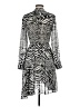 ALLSAINTS 100% Polyester Animal Print Silver Cocktail Dress Size S - photo 2