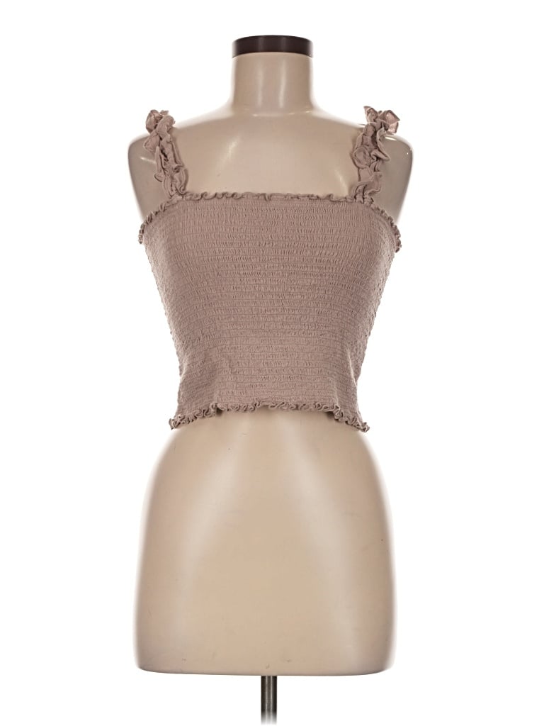 Pre-owned Aerie Sleeveless Top Brown Sweetheart Neckline Tops