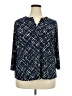 Anne Klein Blue 3/4 Sleeve Blouse Size 2X - photo 1