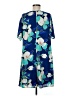 Luxology 100% Polyester Print Blue Casual Dress Size 8 - photo 2
