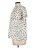 Ann Taylor 100% Polyester Floral Ivory Short Sleeve Blouse Size XL - photo 5
