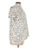Ann Taylor 100% Polyester Floral Ivory Short Sleeve Blouse Size XL - photo 4