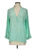 Assorted Brands 100% Silk Teal 3/4 Sleeve Silk Top Size S - photo 1