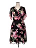 Donna Morgan 100% Polyester Floral Black Casual Dress Size 14 - photo 1