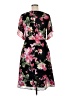Donna Morgan 100% Polyester Floral Black Casual Dress Size 14 - photo 2