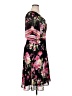 Donna Morgan 100% Polyester Floral Black Casual Dress Size 14 - photo 4
