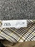 Zara 100% Polyester Plaid Gray Skirt Size 9 - photo 3