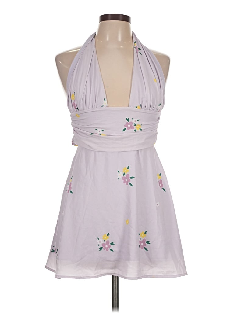 Pre-owned Lucy In The Sky Cocktail Dress In Gray