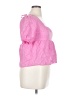 ModCloth 100% Cotton Pink Short Sleeve Blouse Size XL - photo 4