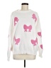 Unbranded 100% Polyester Hearts White Pullover Sweater Size M - photo 1