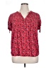 Westport 100% Rayon Red Short Sleeve Henley Size 1X - photo 1