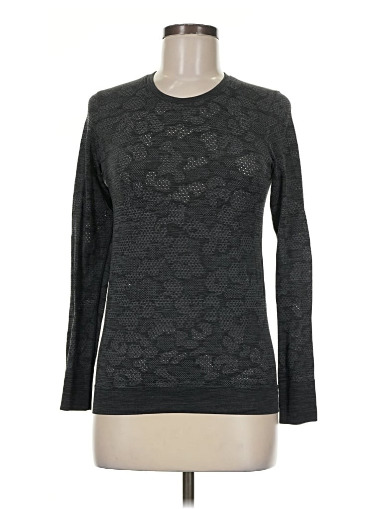 Pre-owned Lululemon Athletica Long Sleeve T-shirt In Gray