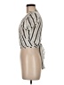 Garage 100% Rayon Ivory Short Sleeve Blouse Size M - photo 5