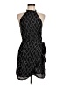 MNG 100% Polyester Animal Print Black Cocktail Dress Size 6 - photo 1
