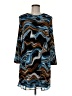 Nine West 100% Polyester Print Blue Casual Dress Size M - photo 1