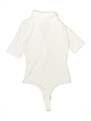 Madewell Ribbed Short-Sleeve Polo Thong Bodysuit (view 2)