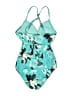 Seafolly Print Teal One Piece Swimsuit Size 12 - photo 2