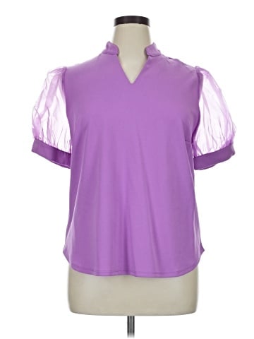 7th Avenue Design Studio New York & Company Short Sleeve Blouse (view 1)