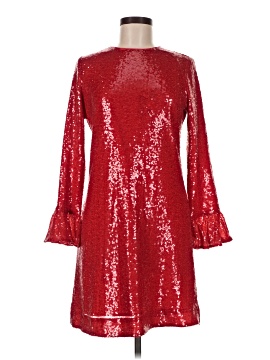 j crew red sequin dress J.Crew Short-sleeve sequin dress in watermelon stripe-AK667-RED GREEN  MULTI-00,0