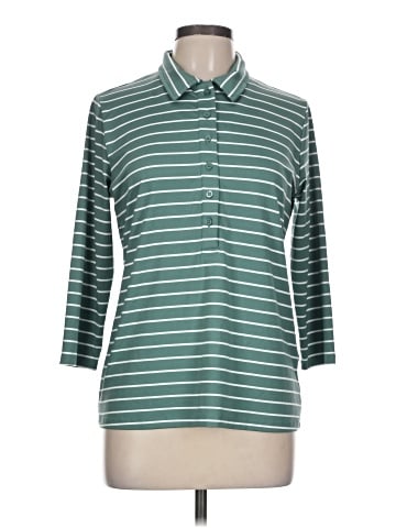 Lands' End 3/4 Sleeve Button-Down Shirt (view 1)