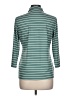 Lands' End Stripes Teal 3/4 Sleeve Button-Down Shirt Size 10 - photo 2
