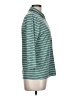 Lands' End Stripes Teal 3/4 Sleeve Button-Down Shirt Size 10 - photo 4