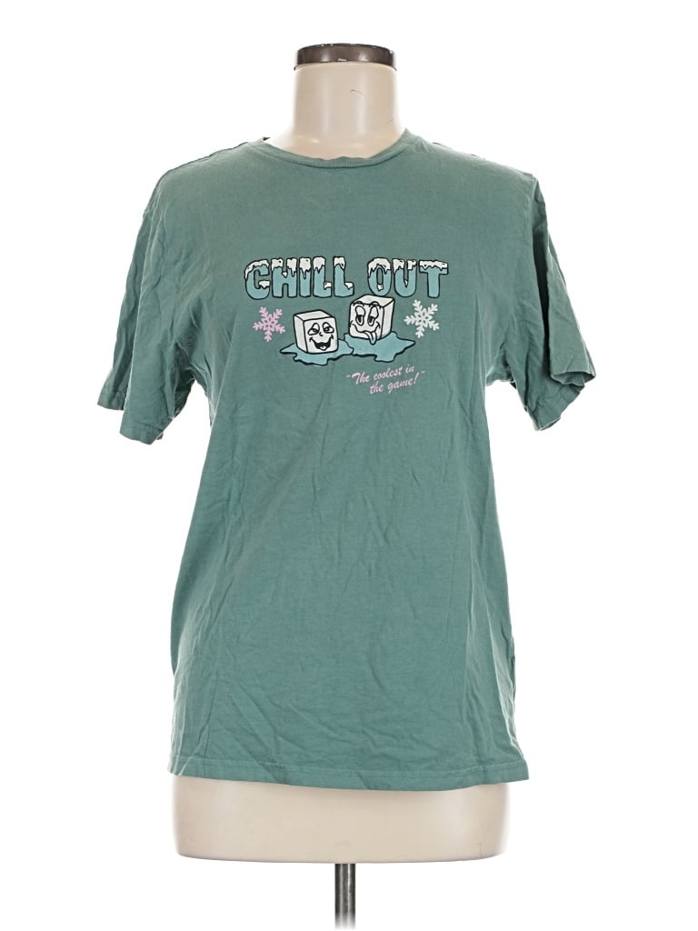 Pre-owned Assorted Brands Short Sleeve T-shirt In Teal