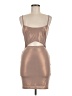 Privy Metallic Brown Cocktail Dress Size M - photo 1