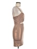 Privy Metallic Brown Cocktail Dress Size M - photo 4