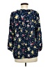 St. John's Bay 100% Rayon Floral Blue 3/4 Sleeve Blouse Size M - photo 2