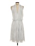 Calvin Klein 100% Polyester Metallic Silver Cocktail Dress Size 0 - photo 2