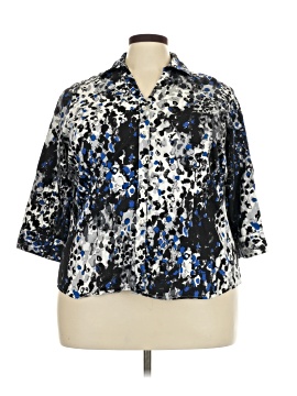 212 Collection 3/4 Sleeve Button Down Shirt