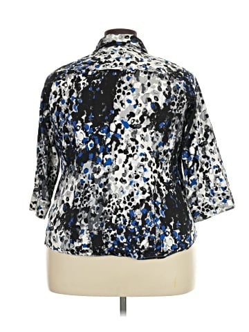 212 Collection 3/4 Sleeve Button-Down Shirt (view 2)