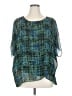 CAbi 100% Polyester Teal Short Sleeve Blouse Size XL - photo 1