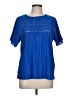 Sfera Blue Short Sleeve Blouse Size L - photo 1