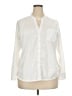 Calvin Klein 100% Cotton Ivory Long Sleeve Button-Down Shirt Size XXL (estimated) - photo 1