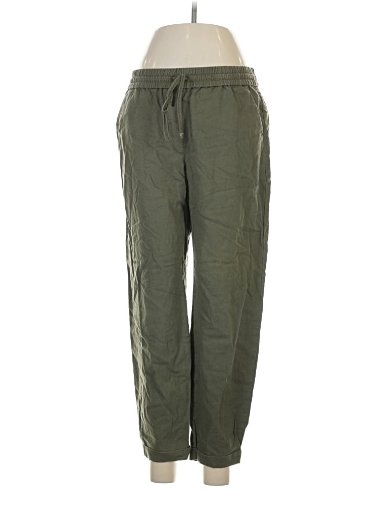 Pre-owned J.crew Factory Store Linen Pants In Green