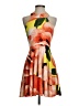 Janice Print Orange Cocktail Dress Size S - photo 1
