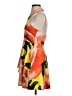 Janice Print Orange Cocktail Dress Size S - photo 5