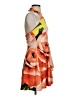 Janice Print Orange Cocktail Dress Size S - photo 4