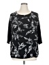 J.Jill 100% Polyester Black 3/4 Sleeve Blouse Size XL Petite - photo 1